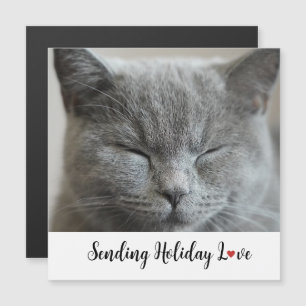 Carte Magnétique Chat mignon Envoi de vacances Amour