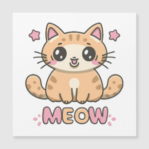 Carte Magnétique chat mignon miaou