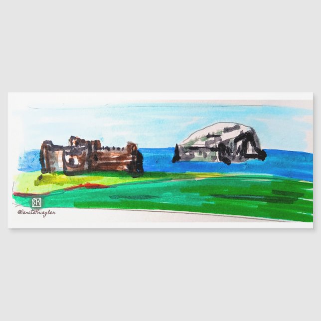 Carte Magnétique Château de Tantallon et Bass Rock, Écosse (Devant)