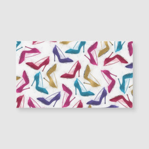 Carte Magnétique Chaussures girly de talon haut d'aquarelle moderne