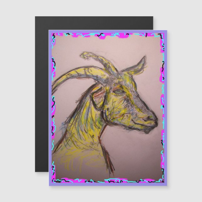 Carte Magnétique Chèvre (Devant / Derrière)