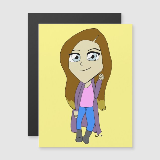 Carte Magnétique Chibi (Devant / Derrière)