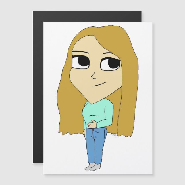 Carte Magnétique chibi (Devant / Derrière)
