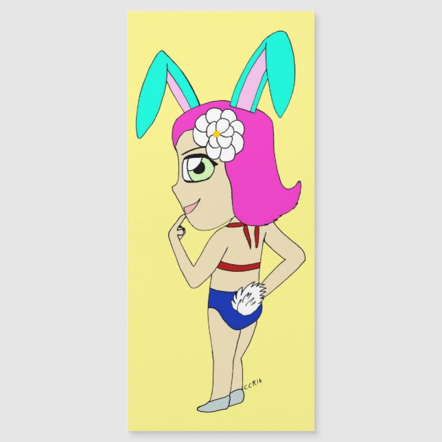 Carte Magnétique chibi bunnygirl (Devant)