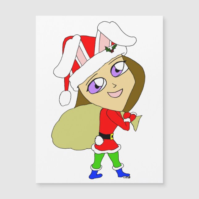 Carte Magnétique chibi bunnygirl (Devant)