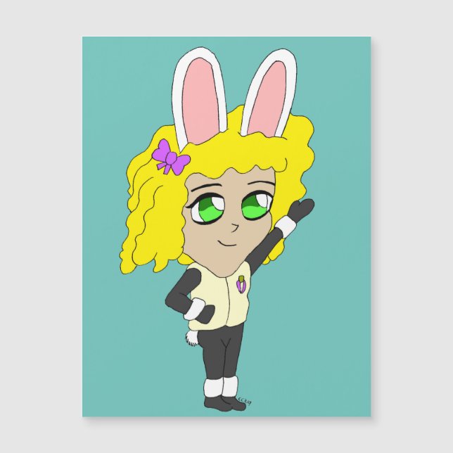 Carte Magnétique chibi bunnygirl (Devant)