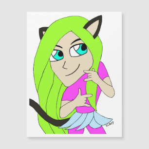 Carte Magnétique chibi catgirl