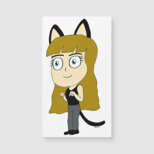 Carte Magnétique chibi catgirl