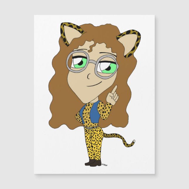 Carte Magnétique chibi catgirl aimant (Devant)