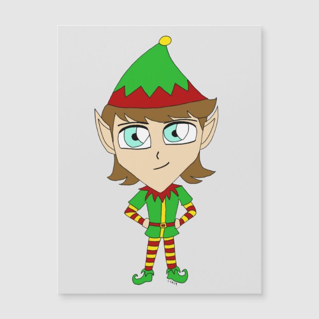 Carte Magnétique chibi elf (Devant)