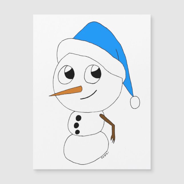 Carte Magnétique chibi snowman (Devant)