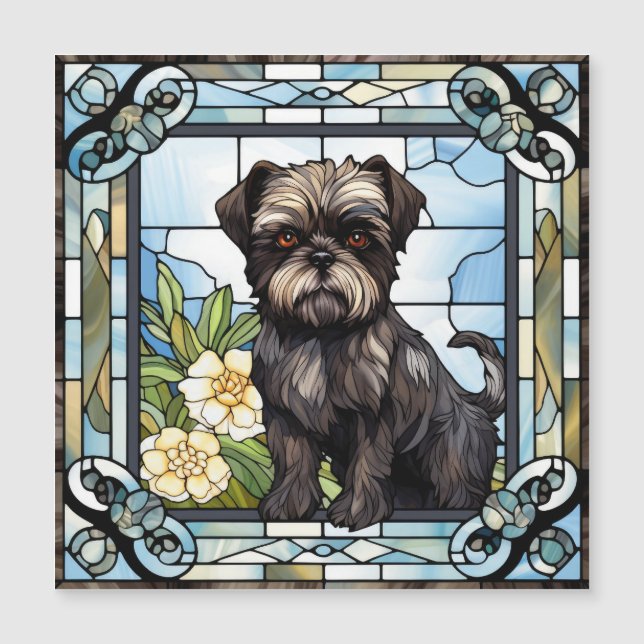 Carte Magnétique Chien Affenpinscher (Devant)