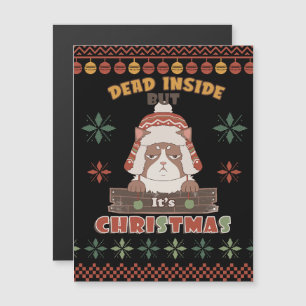 Carte Magnétique Chien de Noël sarcastique - Doux moche inspiré