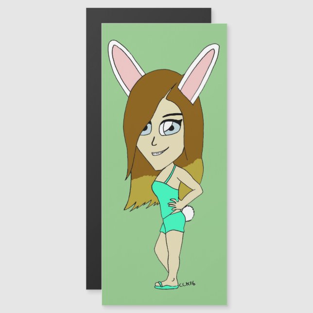 Carte Magnétique Chini Bunny (Devant / Derrière)