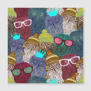 Carte Magnétique Chouette dans la couronne