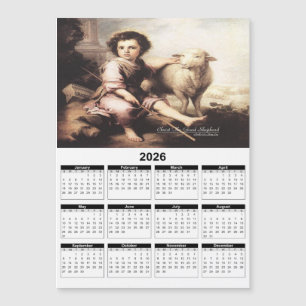 Carte Magnétique Christ le Bon Pasteur Calendrier 2026