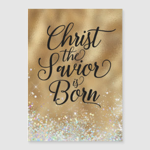 Carte Magnétique Christ le Sauveur est né Noël chrétien