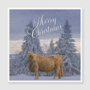 CARTE MAGNÉTIQUE CHRISTMAS HIGHLAND VW