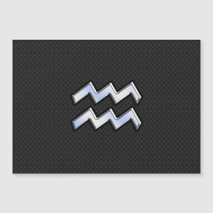 Carte Magnétique Chrome comme Aquarius Zodiac dans la peau de serpe