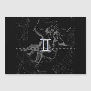 Carte Magnétique Chrome comme Gemini Zodiac Connexion Hevelius