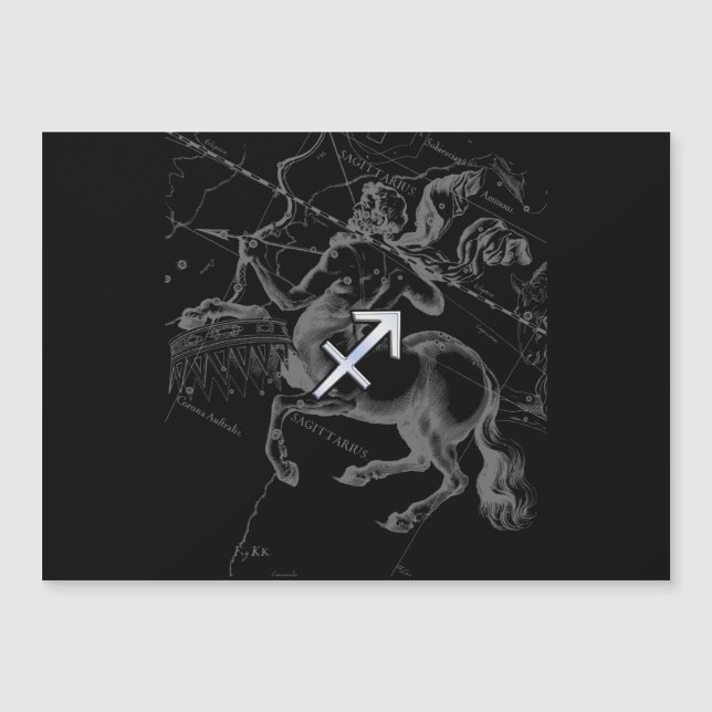 Carte Magnétique Chrome Comme Sagittarius Connexion Hevelius Noir (Devant)