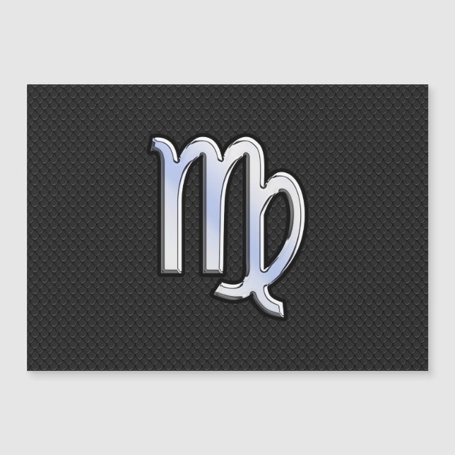 Carte Magnétique Chrome Comme Virgo Zodiac Connexion peau de serpen (Devant)