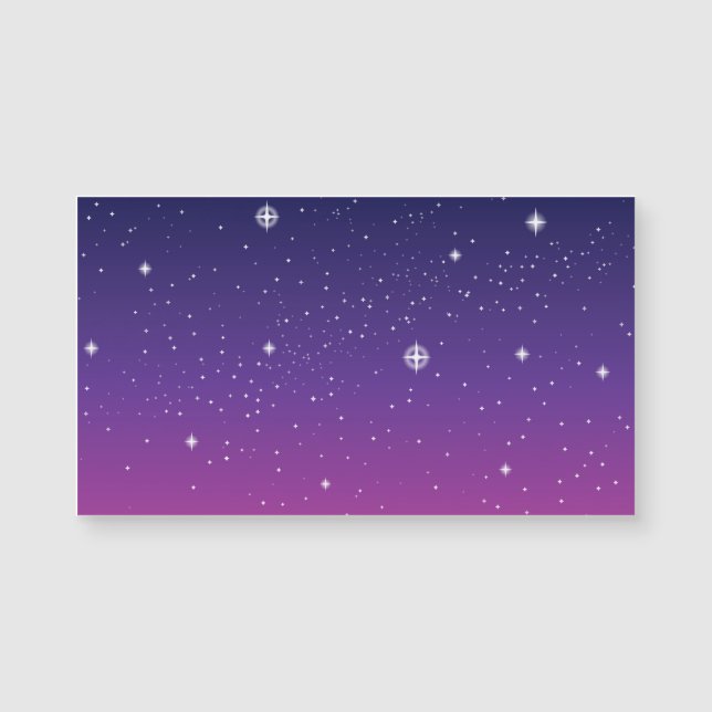 Carte Magnétique Ciel nocturne étoilé violet foncé (Devant)