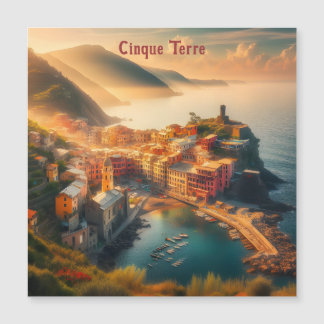 Carte Magnétique Cinque Terre Beach Italie Europe Vintage Voyage