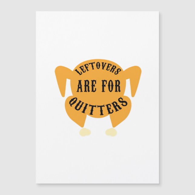 Carte Magnétique Citation de Thanksgiving essentielle - Les restes  (Devant)