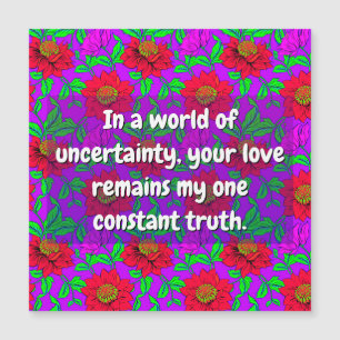 Carte Magnétique Citations pour une sœur (Tu es aimée) Fleurs, Cart