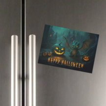 Carte magnétique Citrouille d'Halloween Dragon