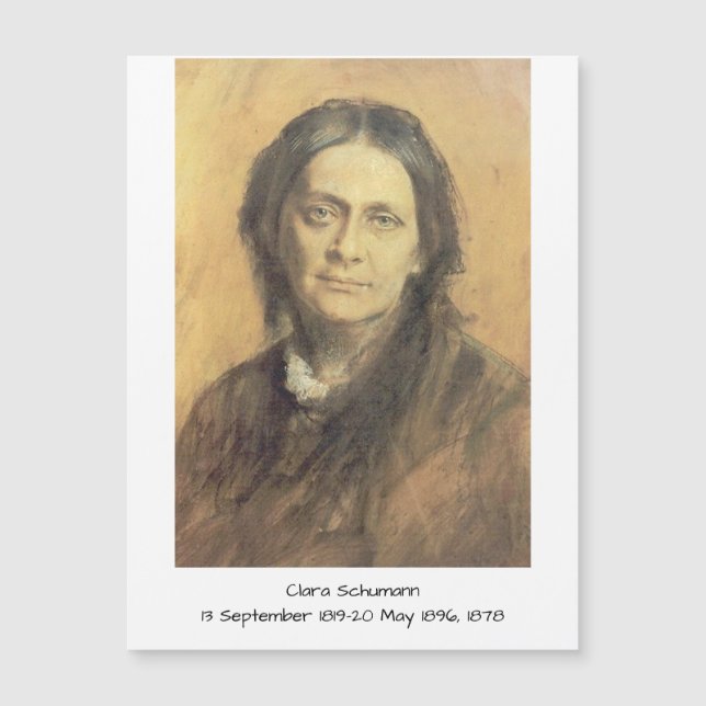 Carte Magnétique Clara Schumann, 1878 (Devant)