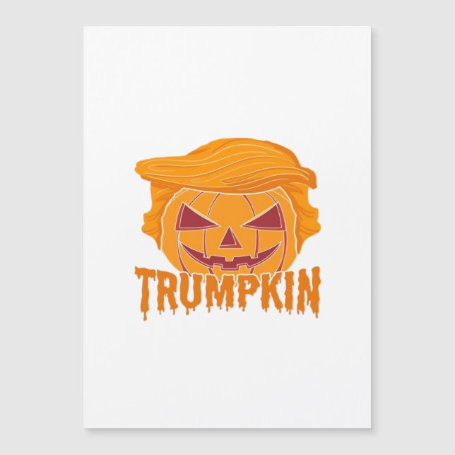 Carte Magnétique Classique Trumpkin – Style de président citrouille (Devant)