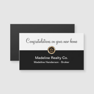 Carte Magnétique Classy Realtor Magnetic New Home Félicitations
