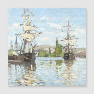 Carte Magnétique Claude Monet. Navires à cheval sur la Seine à Roue