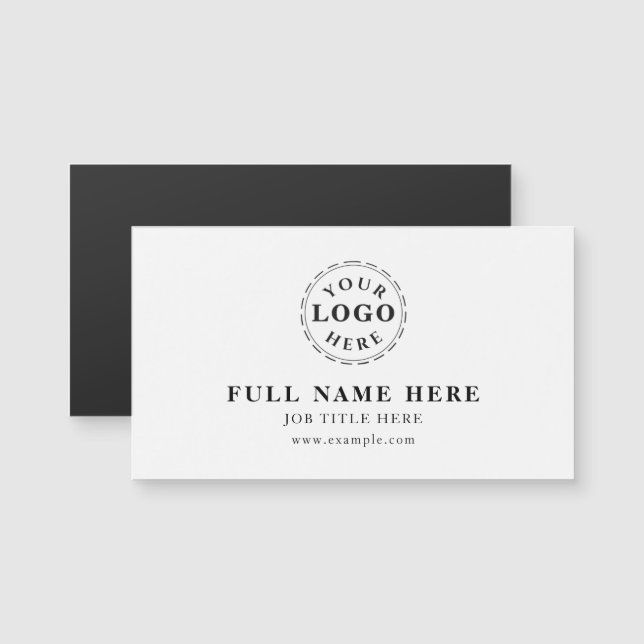 Carte Magnétique Clean Design Magnetic Business Card (Devant / Derrière)