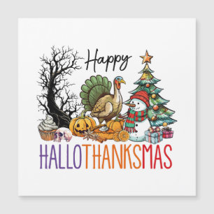 Carte Magnétique Clipart de Hallothanksmas joyeux