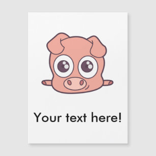 Carte Magnétique Clipart mignon de porc