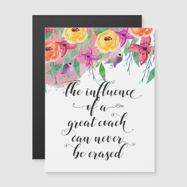 Carte Magnétique Coach merci cadeau Coach appréciation Cadeau (Devant / Derrière)
