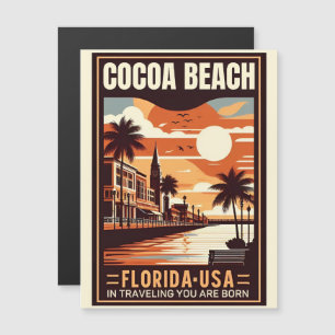 Carte Magnétique Cocoa Beach City Floride ligne de côte cadeaux