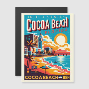 Carte Magnétique Cocoa Beach City Floride ligne de côte cadeaux
