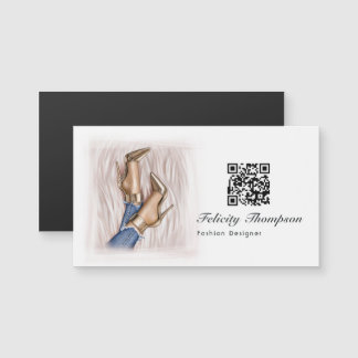 Carte Magnétique Code QR de créatrice de mode rose