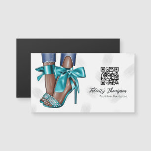 Carte Magnétique Code QR de mode Glam Chic
