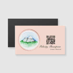 Carte Magnétique Code QR du planificateur d'événements Gold et Blus