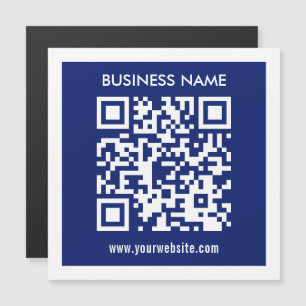 Carte Magnétique Code QR modifiable (généré instantanément)   bleu