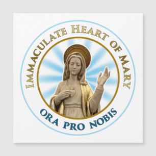 Carte Magnétique Coeur immaculé de Mary Ora Pro Nobis