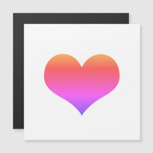 Carte Magnétique Coeur rose mignon Saint Valentin Couleur blanche p