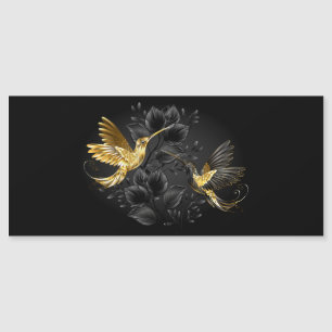 Carte Magnétique Colibri noir et or