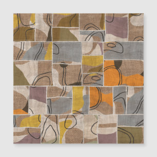 Carte Magnétique Collage de patchwork, motif de mixage de courtepoi