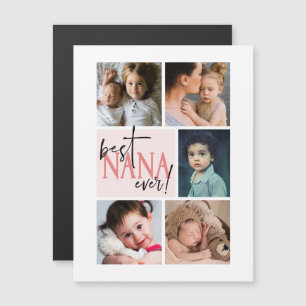 Carte Magnétique Collage photo Best Nana Ever